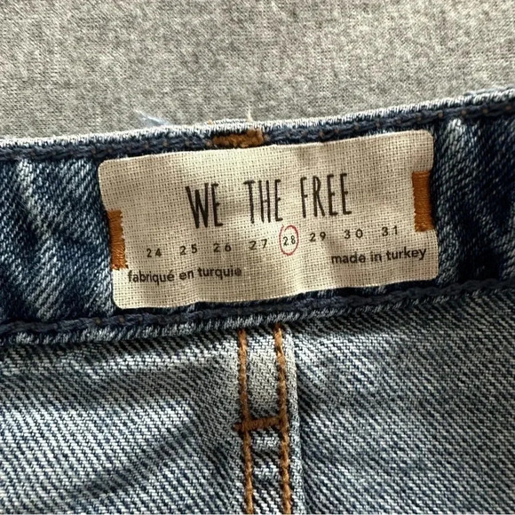 We the Free distressed raw hem denim mini skirt size 28 - Picture 3 of 8